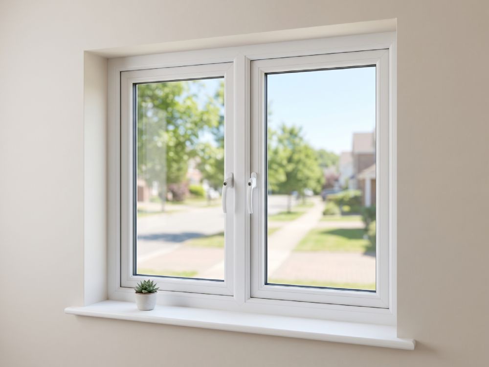 Finestra a due ante in PVC Bianco Standard - Linea Classica